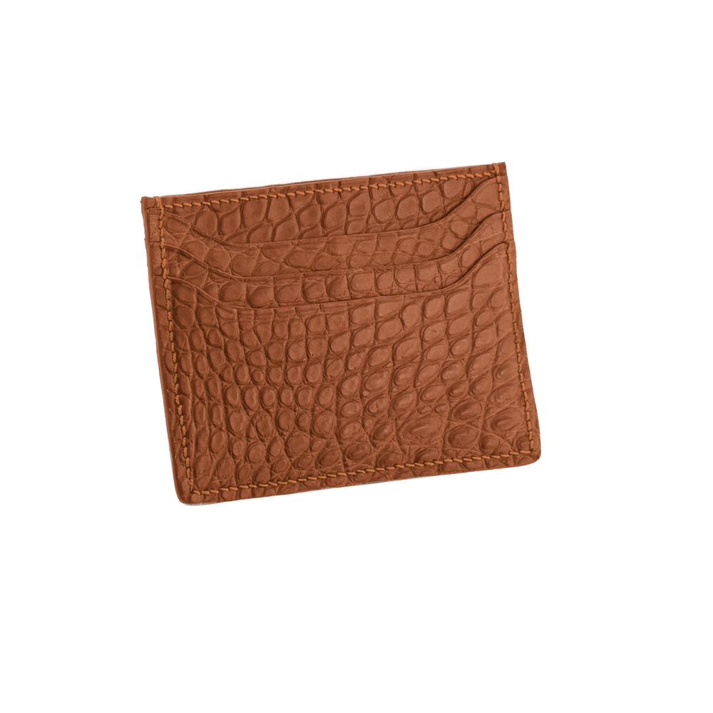 Maxim kortholder i cognac - Ægte Alligator læder fra RIOS1931