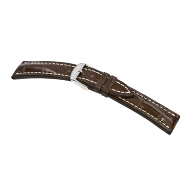 Breitling urrem i mokka - Ægte Alligator Læder fra RIOS1931